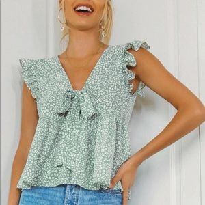 shein flowy peplum top